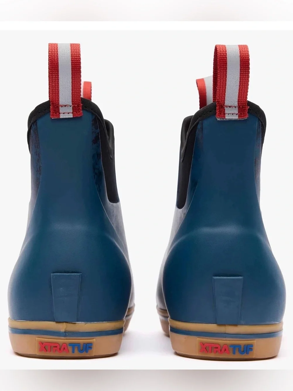 XtraTuf MEN'S ANKLE DECK BOOT  NAVY/ROGUE WAVE